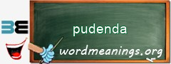 WordMeaning blackboard for pudenda